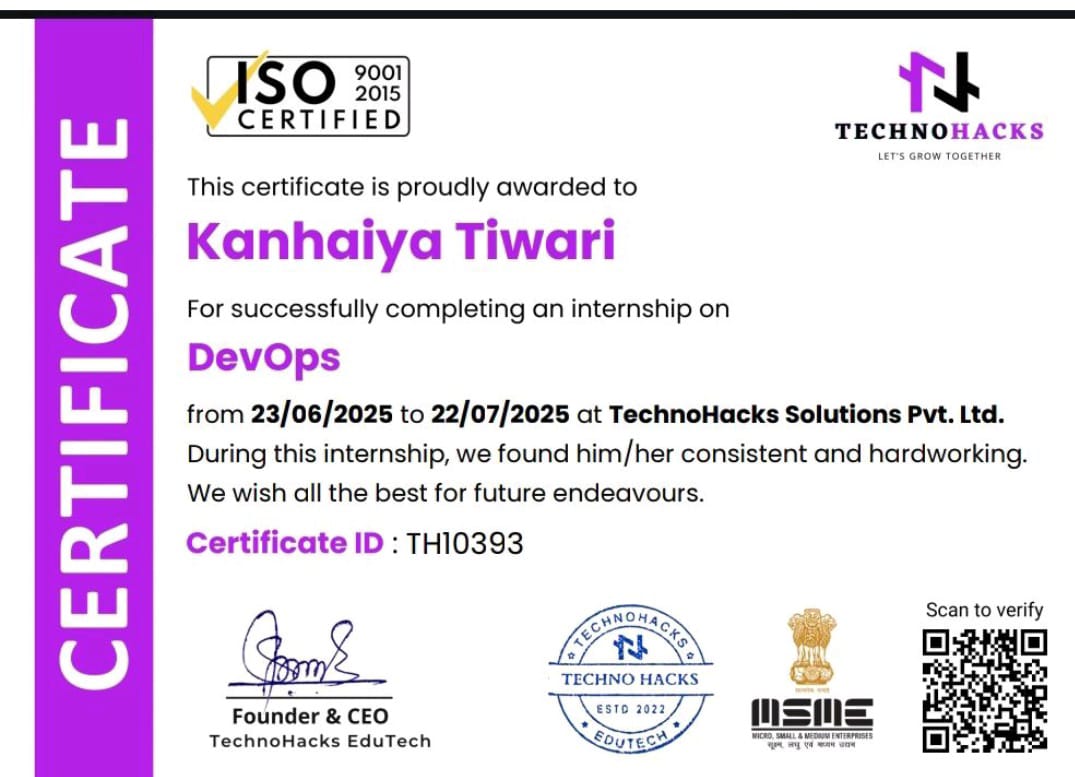 Internship Certificate 1